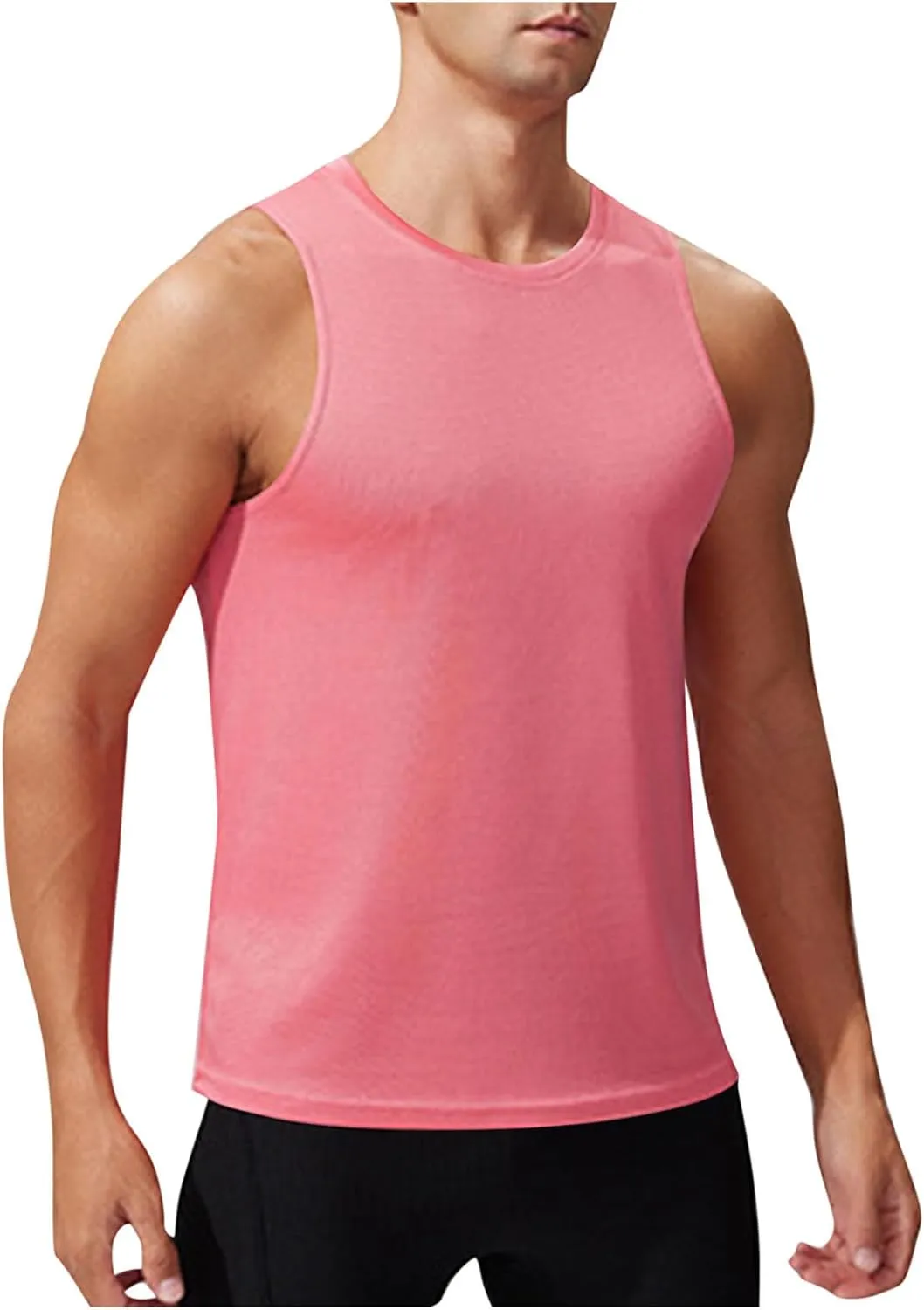 Mens Quick Dry Tank Tops Summer Gym Bodybuilding Muscle T Shirts Casual Sleeveless Sports Running Training Tees