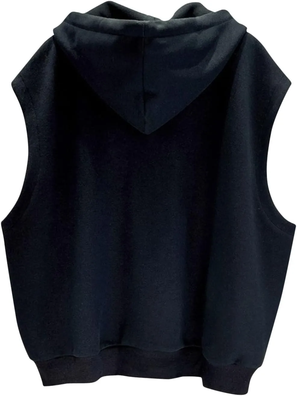 Mens Sleeveless Hooded Tank Tops Summer Casual Full Zipper Hoodie Vest Pockets Slim Fit Lightweight Workout Shirts Streetwear