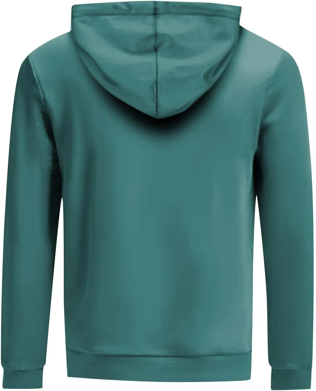 Men's Solid Color Plush Warm Hoodies Fleece Casual Pullover Pocket Autumn Winter Sweatshirt Coat