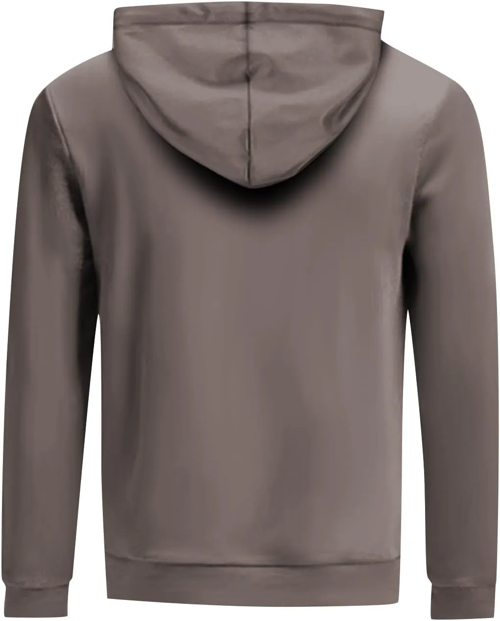 Men's Solid Color Plush Warm Hoodies Fleece Casual Pullover Pocket Autumn Winter Sweatshirt Coat