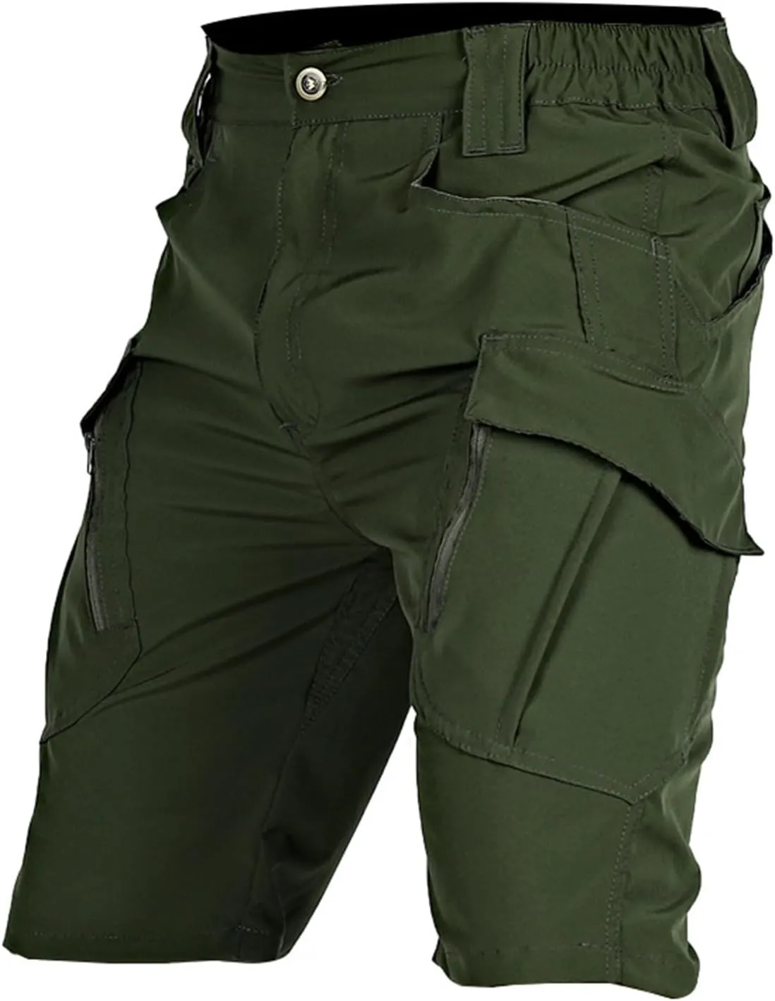Men's Tactical Cargo Shorts Quick Dry Outdoor Stretch Hiking Shorts Breathable Elastic Waist Pant with Multi Pockets