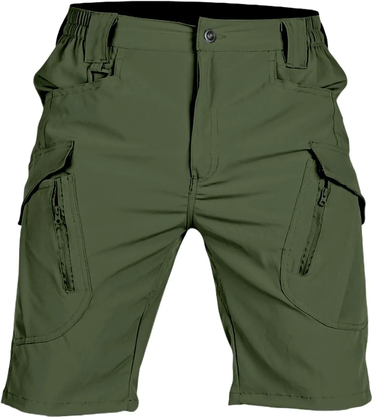 Men's Tactical Cargo Shorts Quick Dry Outdoor Stretch Hiking Shorts Breathable Elastic Waist Pant with Multi Pockets