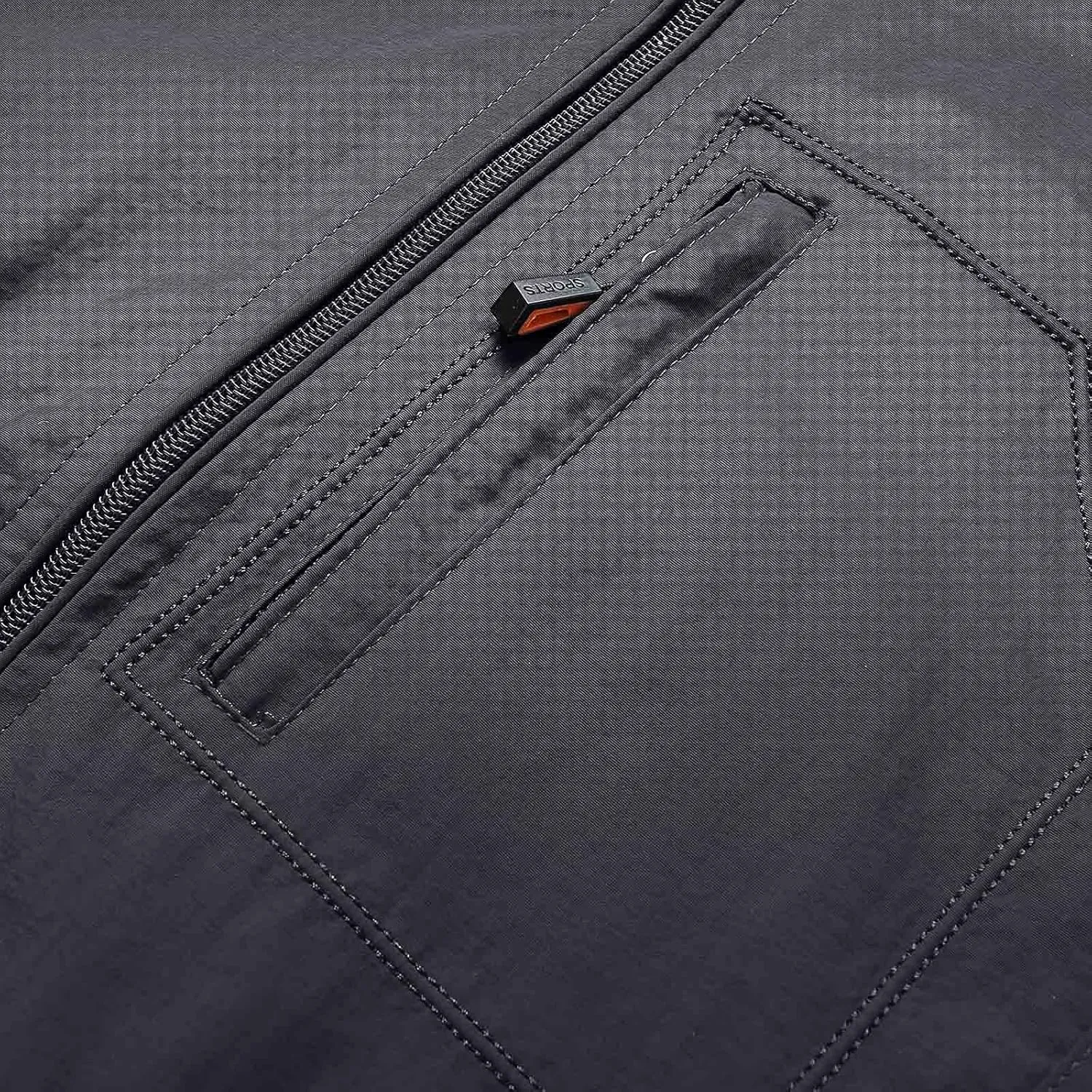Mens Windbreaker Jacket Lightweight Waterproof Jacket with Zipper Pockets Hooded Coats for Hiking Cycling Travel