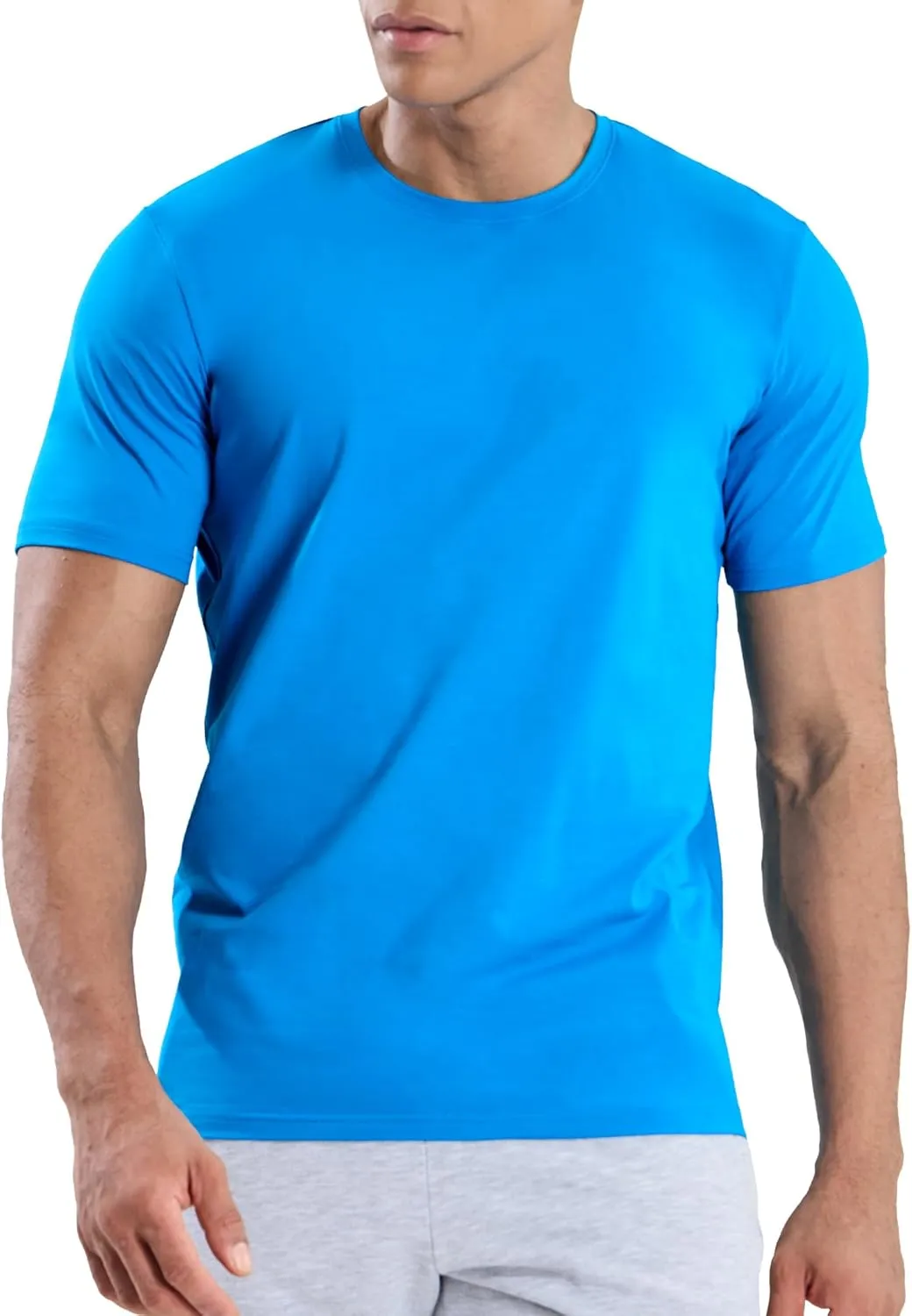 MIER Mens T Shirts Short Sleeve Crew Neck Cotton T-Shirts Casual Ultra Soft Tshirt Tops Classic Basic Tees, Breathable