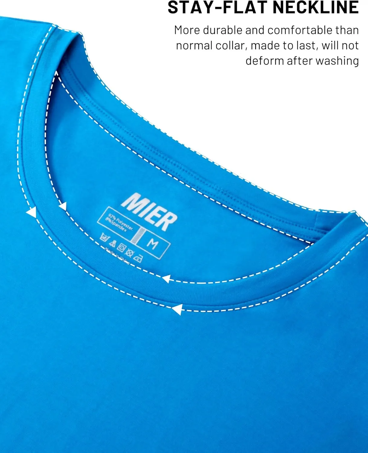 MIER Mens T Shirts Short Sleeve Crew Neck Cotton T-Shirts Casual Ultra Soft Tshirt Tops Classic Basic Tees, Breathable