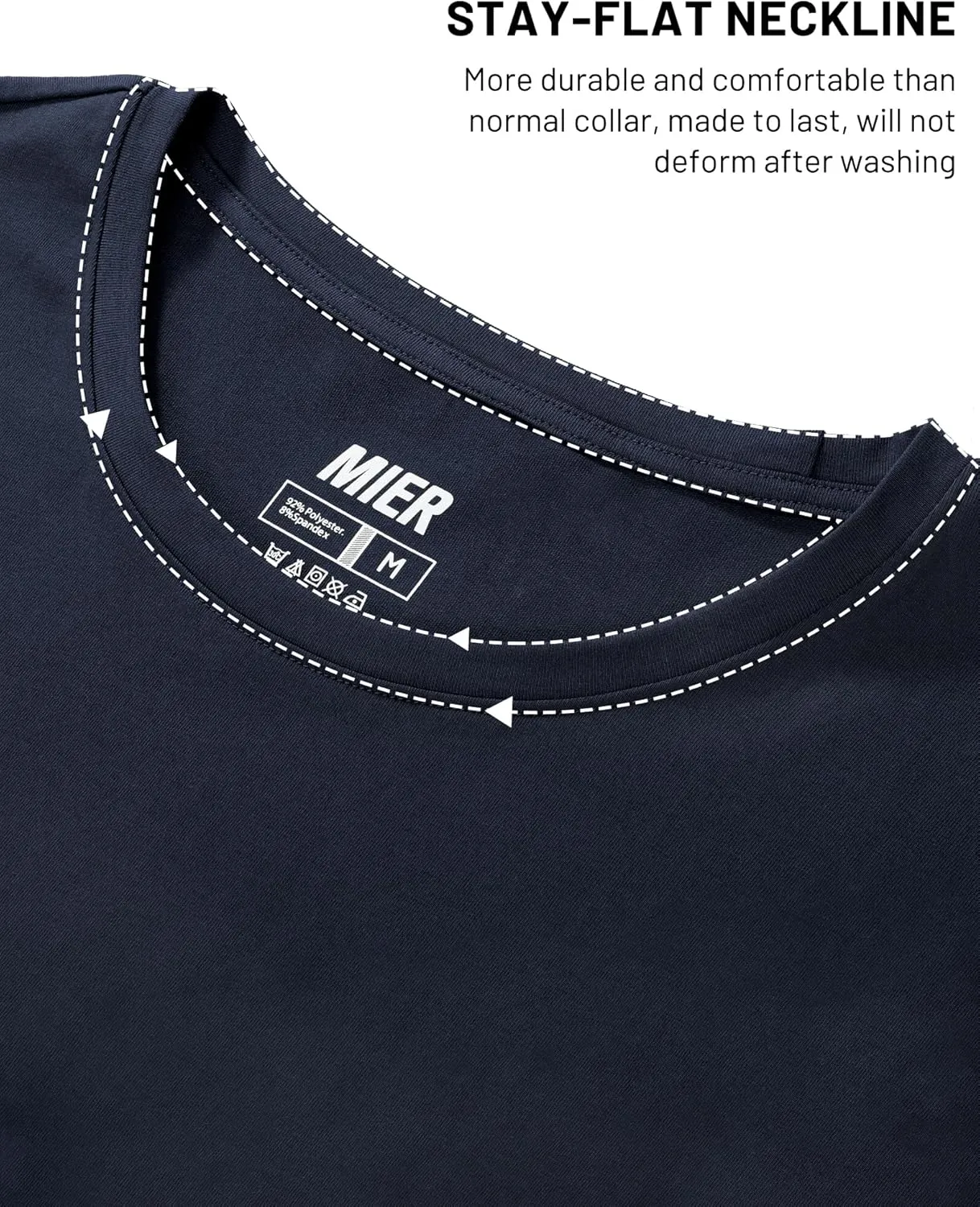 MIER Mens T Shirts Short Sleeve Crew Neck Cotton T-Shirts Casual Ultra Soft Tshirt Tops Classic Basic Tees, Breathable