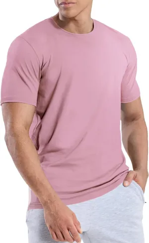 MIER Mens T Shirts Short Sleeve Crew Neck Cotton T-Shirts Casual Ultra Soft Tshirt Tops Classic Basic Tees, Breathable