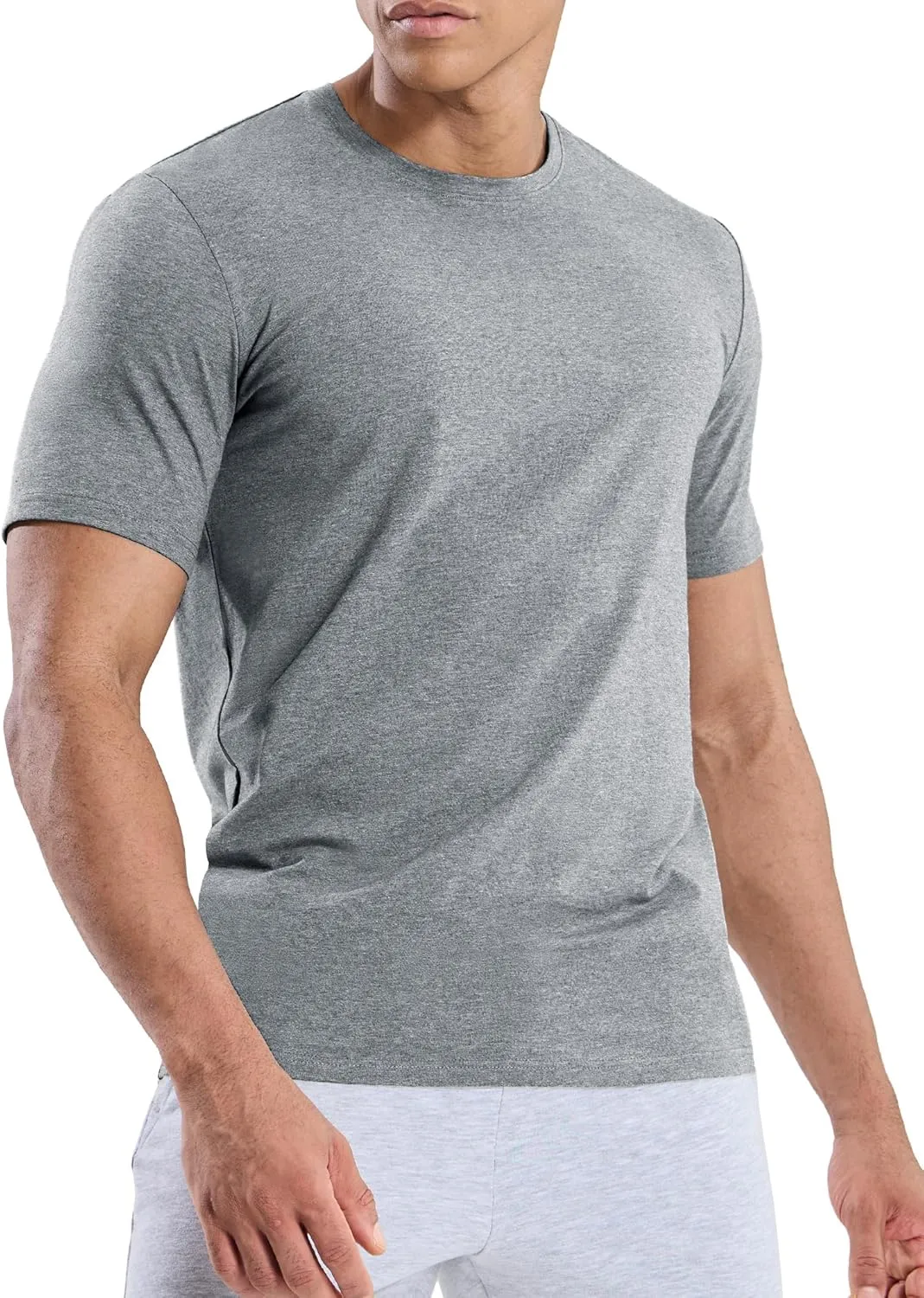 MIER Mens T Shirts Short Sleeve Crew Neck Cotton T-Shirts Casual Ultra Soft Tshirt Tops Classic Basic Tees, Breathable