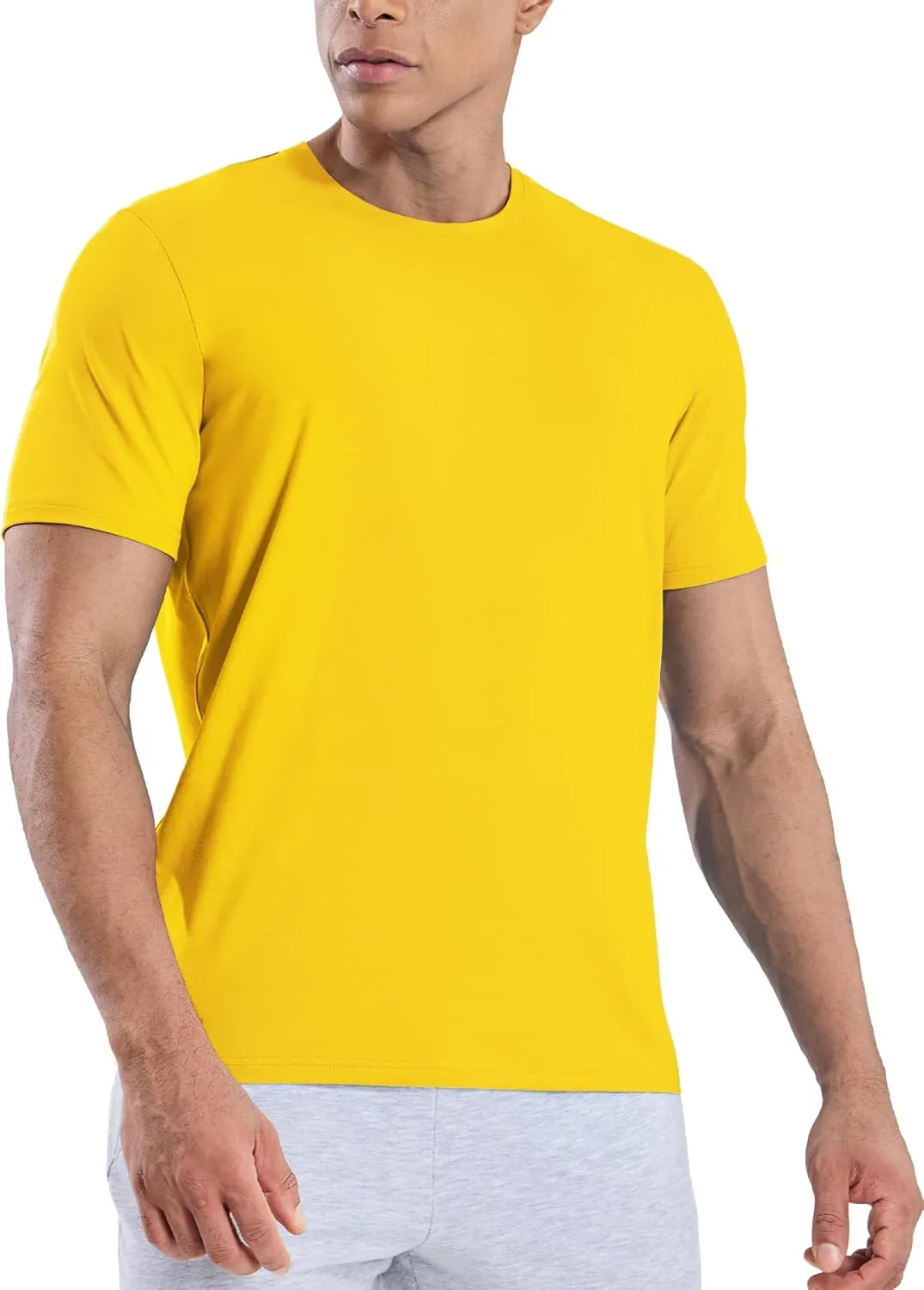 MIER Mens T Shirts Short Sleeve Crew Neck Cotton T-Shirts Casual Ultra Soft Tshirt Tops Classic Basic Tees, Breathable