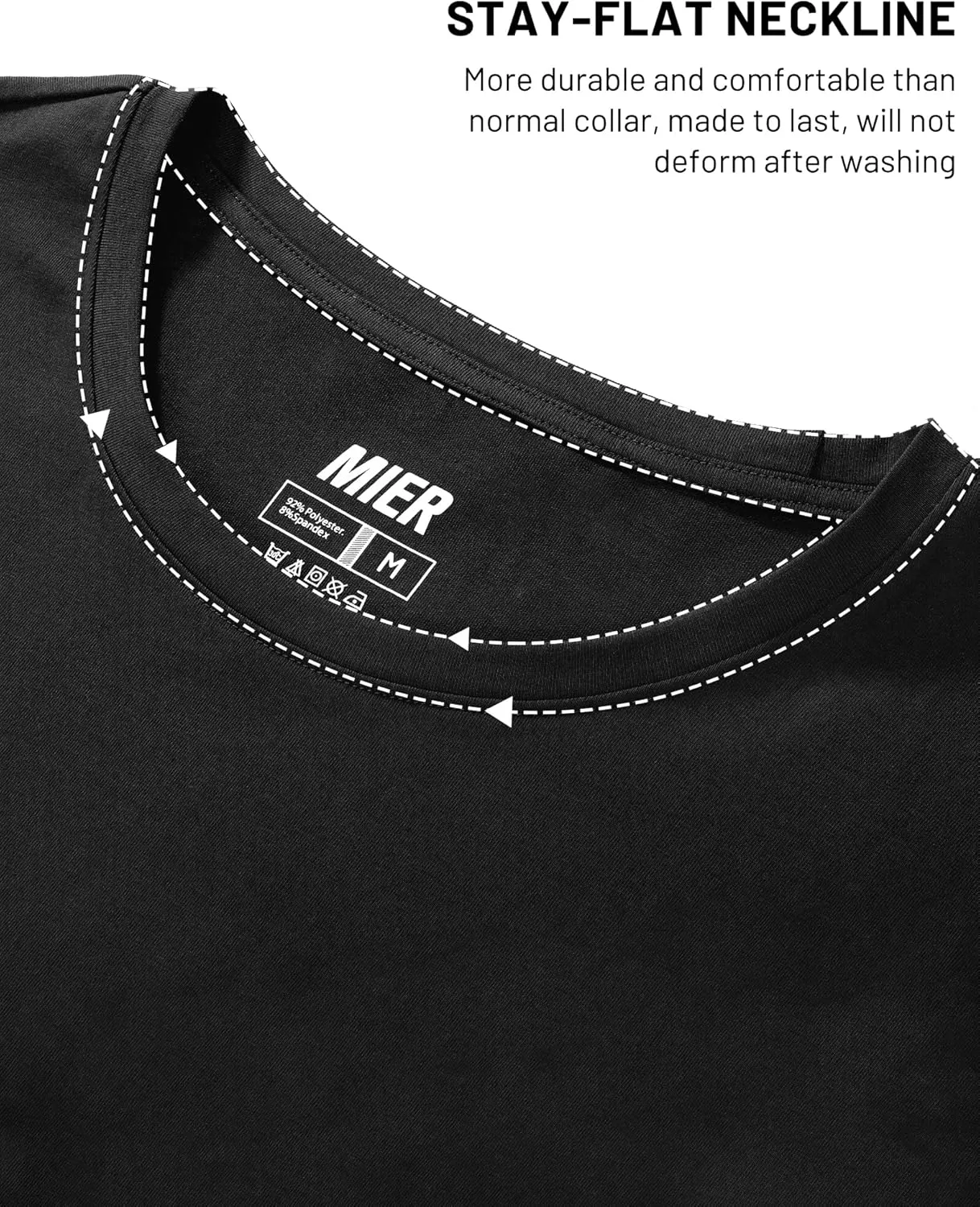 MIER Mens T Shirts Short Sleeve Crew Neck Cotton T-Shirts Casual Ultra Soft Tshirt Tops Classic Basic Tees, Breathable