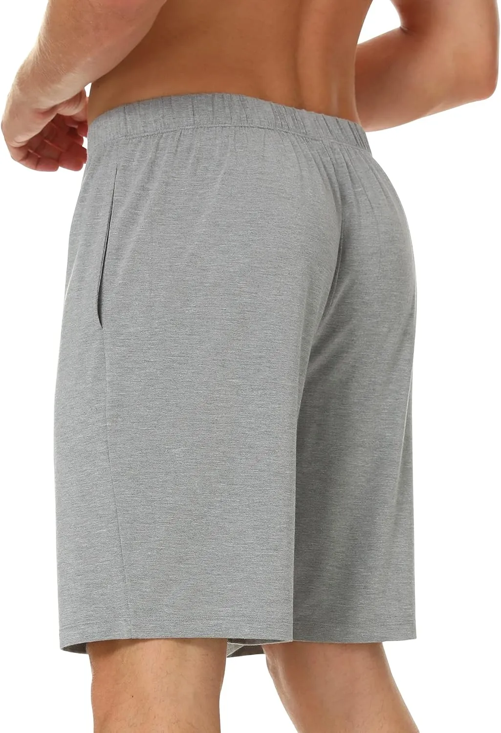NACHILA Men's 2 Pack Pajama Shorts Sleep Shorts Soft Pajama Bottoms Comfy Lounge Short,Viscose Made from Bamboo