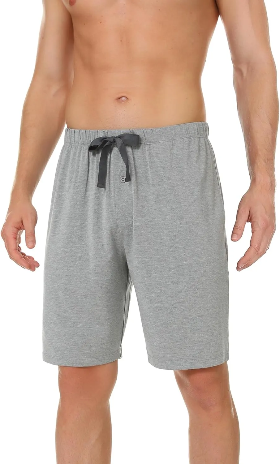 NACHILA Men's 2 Pack Pajama Shorts Sleep Shorts Soft Pajama Bottoms Comfy Lounge Short,Viscose Made from Bamboo