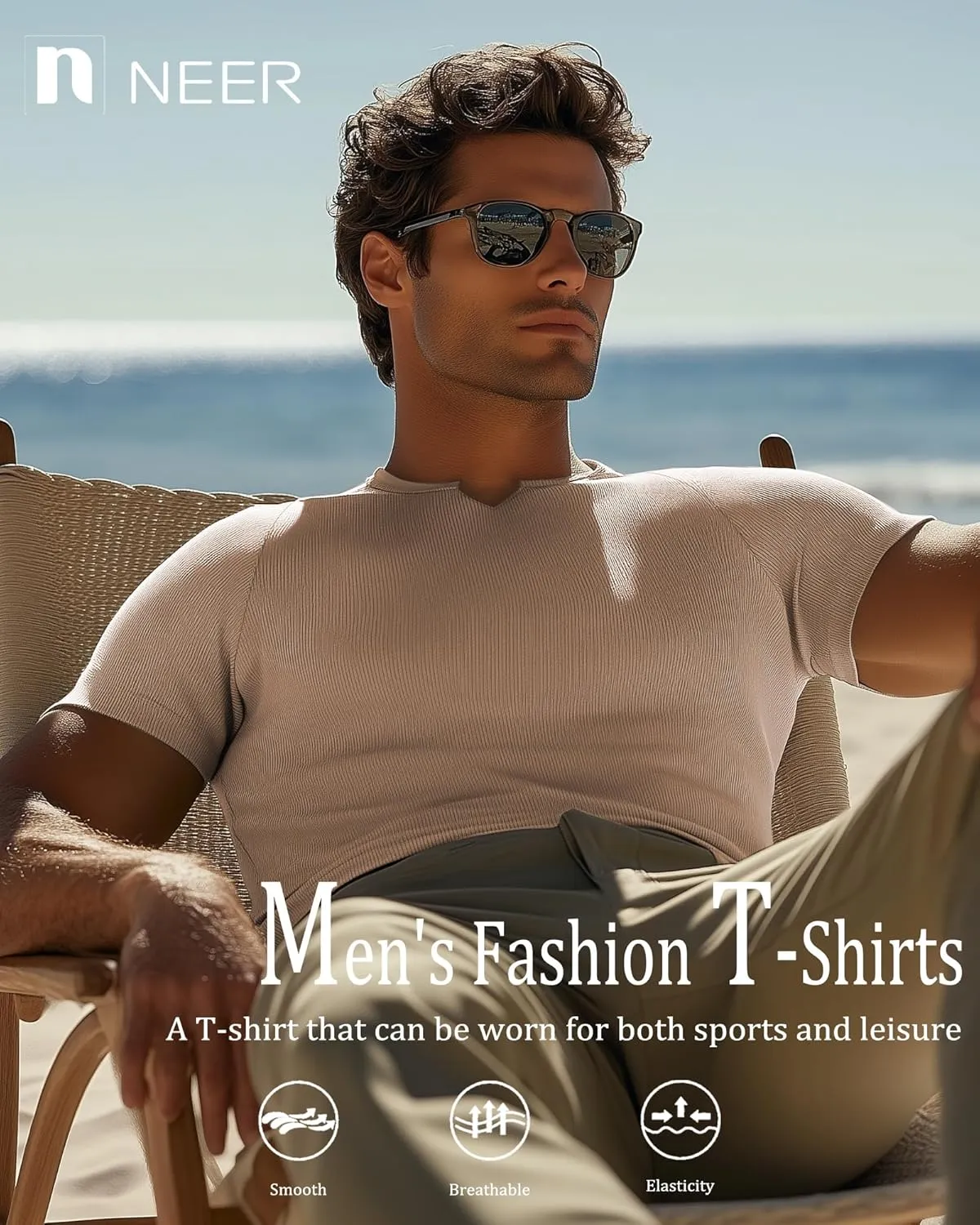 Neer 3 Pack Men's Short Sleeve T-Shirts V Neck Ribbed Slim Fit Longline Henley Muscle Tops Raglan Sleeve Casual Basic Tee
