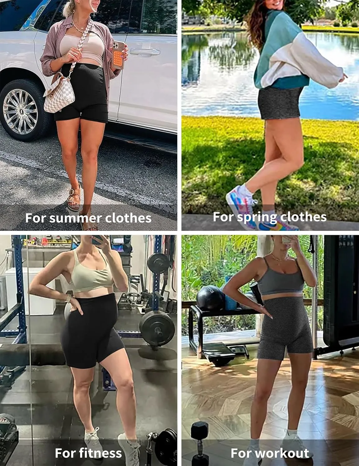 Peauty Maternity Shorts: Buttery Soft Lounge & Workout Pregnancy Shorts - Grey