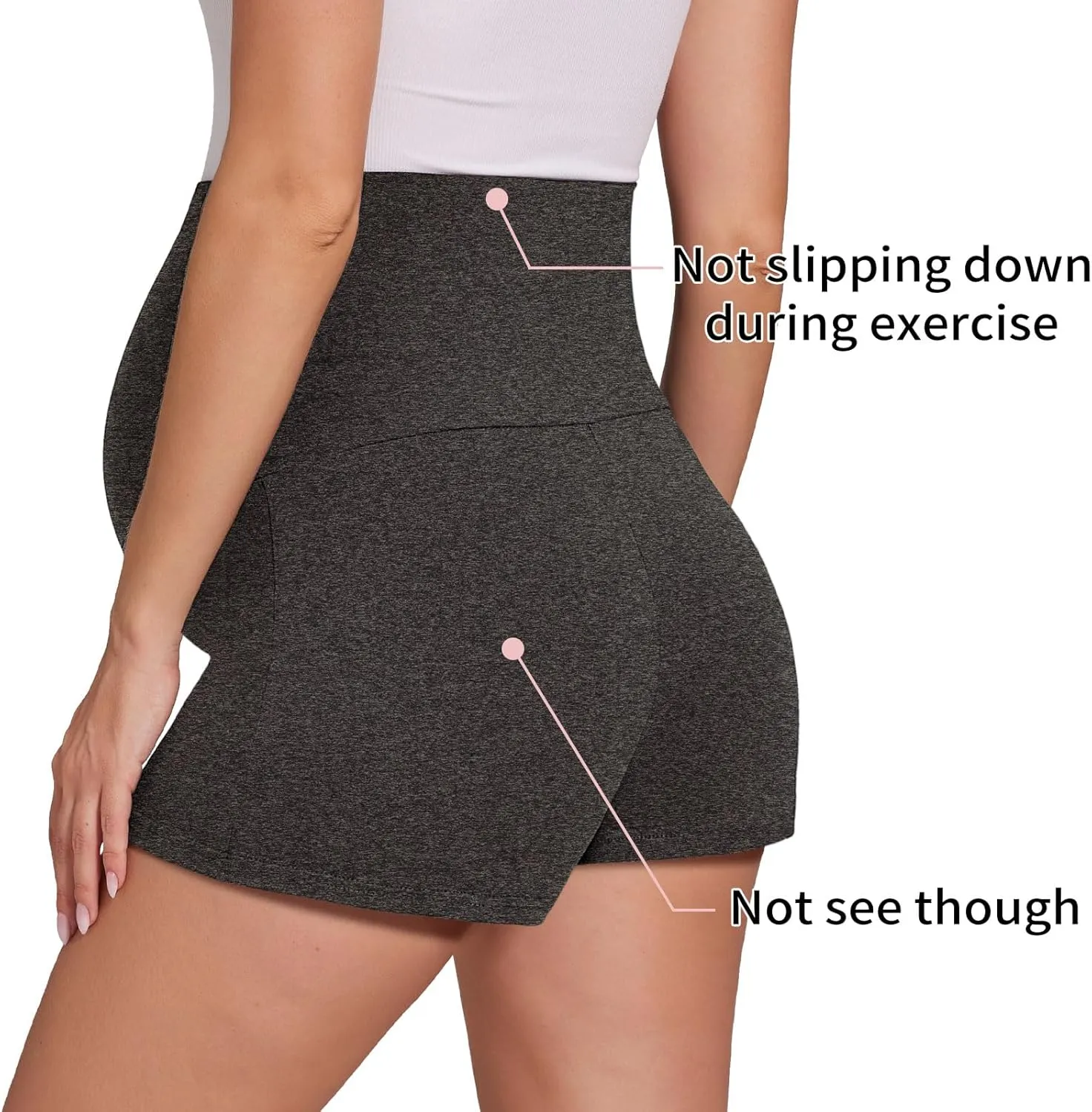 Peauty Maternity Shorts: Buttery Soft Lounge & Workout Pregnancy Shorts - Grey