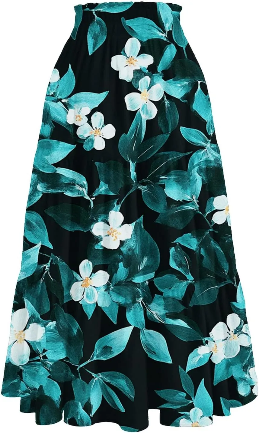 Pleated Tennis Skirt for Women High Waist A-Line Flowy Summer Skirt Trendy