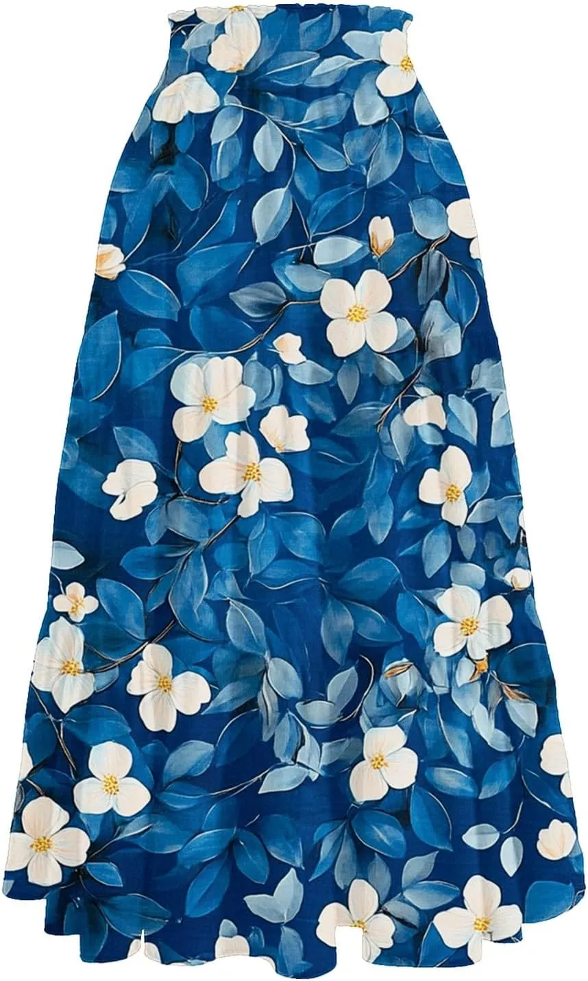 Pleated Tennis Skirt for Women High Waist A-Line Flowy Summer Skirt Trendy