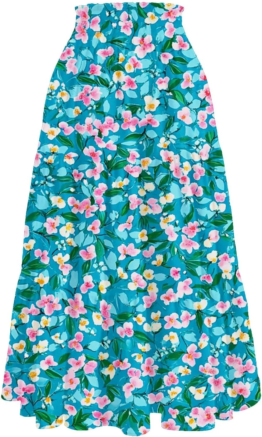 Pleated Tennis Skirt for Women High Waist A-Line Flowy Summer Skirt Trendy