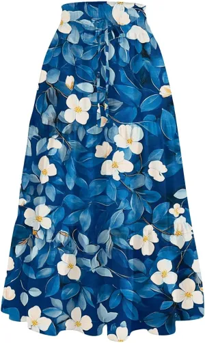 Pleated Tennis Skirt for Women High Waist A-Line Flowy Summer Skirt Trendy