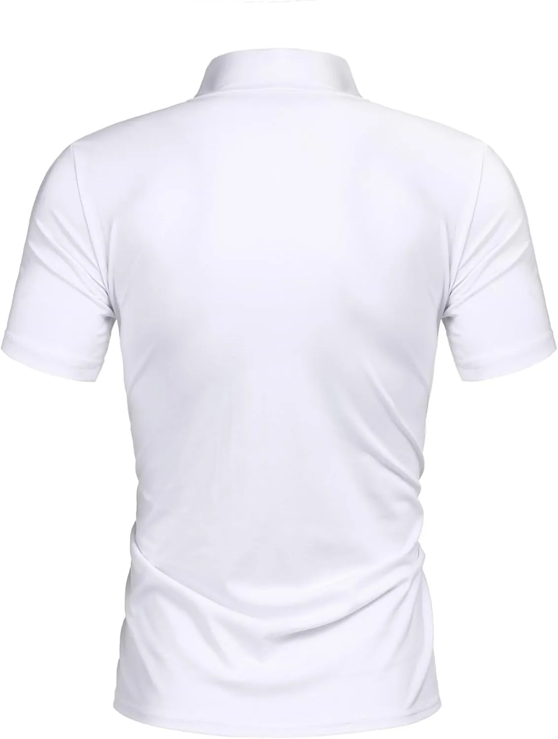 Poriff Men's Casual Mock Turtleneck Pullover Tops Short Sleeve Slim Fit T-Shirts Basic Solid Color Tees