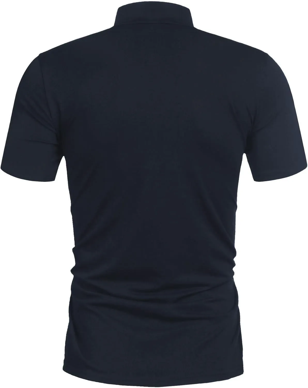 Poriff Men's Casual Mock Turtleneck Pullover Tops Short Sleeve Slim Fit T-Shirts Basic Solid Color Tees