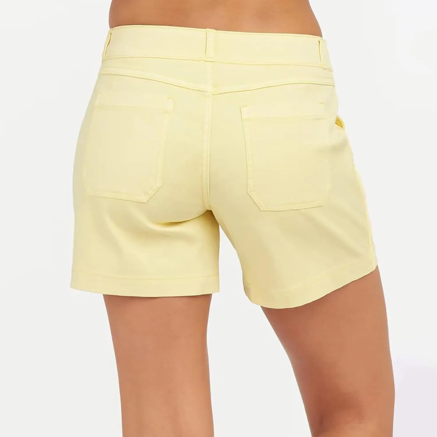Pull On Shorts Women Elastic Waist Stretchy Casual Summer Athletic Denim Bermuda Shorts High Waisted Chino Shorts