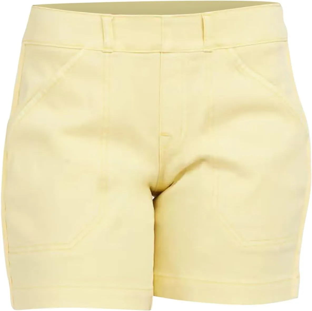 Pull On Shorts Women Elastic Waist Stretchy Casual Summer Athletic Denim Bermuda Shorts High Waisted Chino Shorts