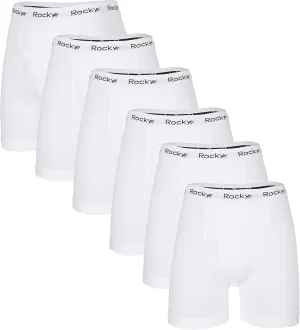 Rocky Men's Boxer Briefs Breath-Easy 95% Cotton Fabric Underwear, Tagless