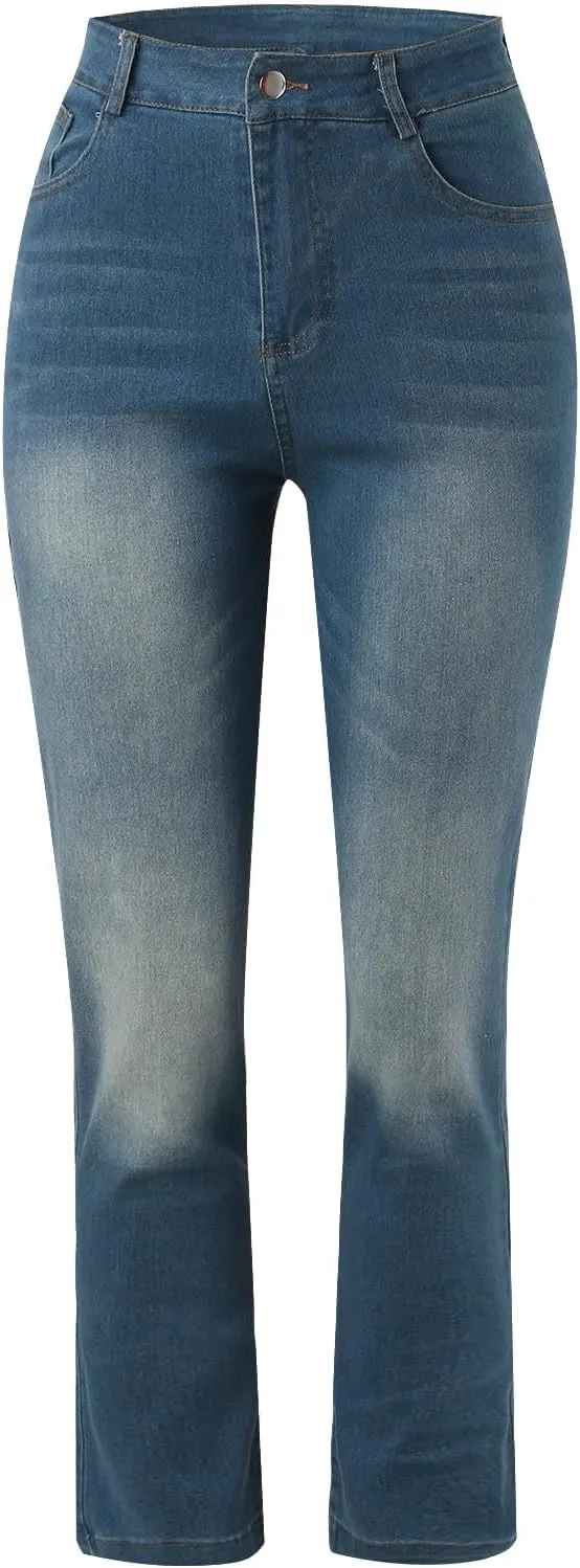 sdbrld Jeans for Women Baggy Mid Rise Barrel Jeans Wide Leg Mid Waist Cropped Denim Pants Y2k Boyfriend Jeans with Pockets