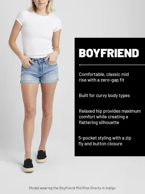 Silver Jeans Co. Women's Plus Size Boyfriend Mid Rise Short