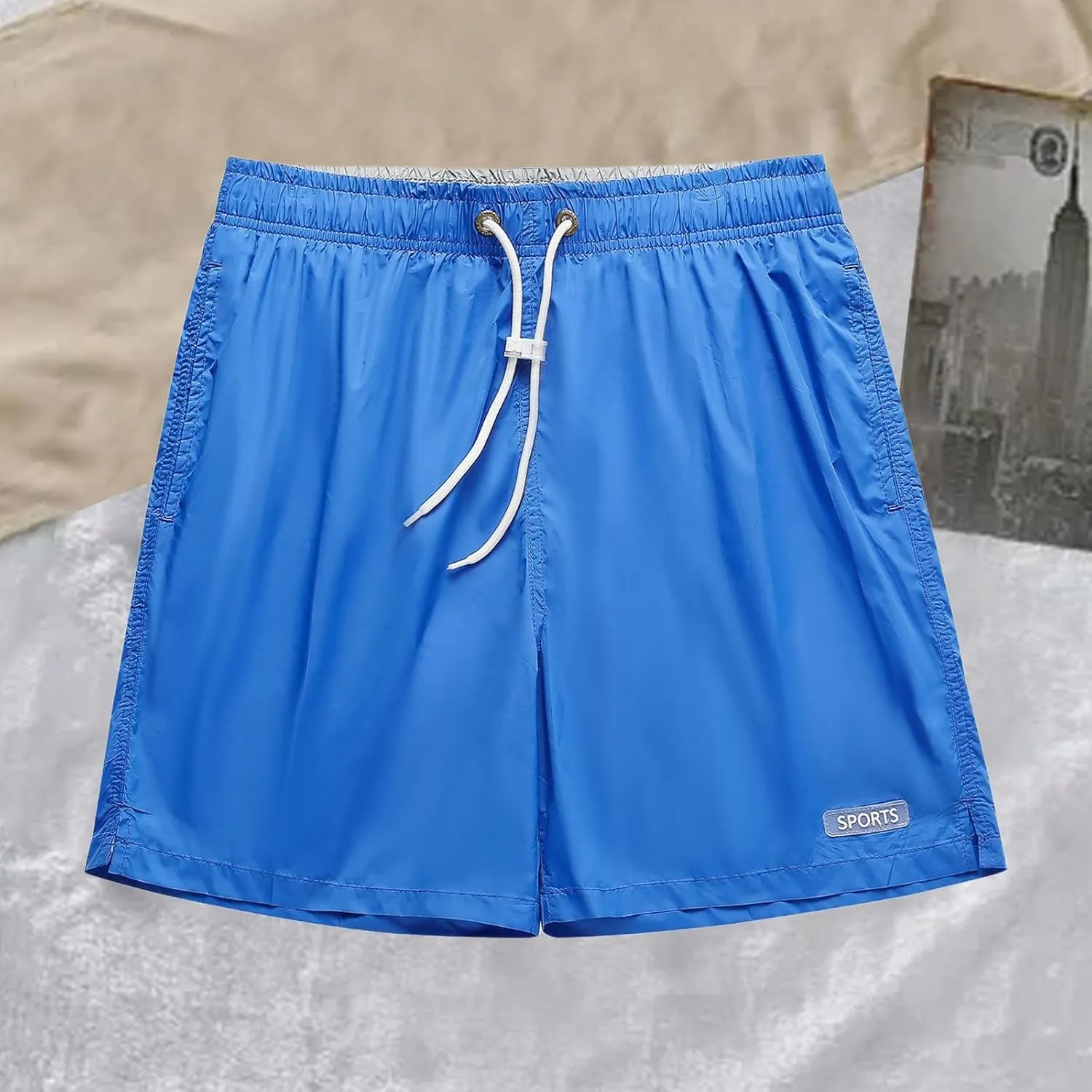 Sport Shorts for Men Quick Dry Athletic Fitness Workout Outdoor Running Summer Pant Loose Lightweight Drawstring Pant