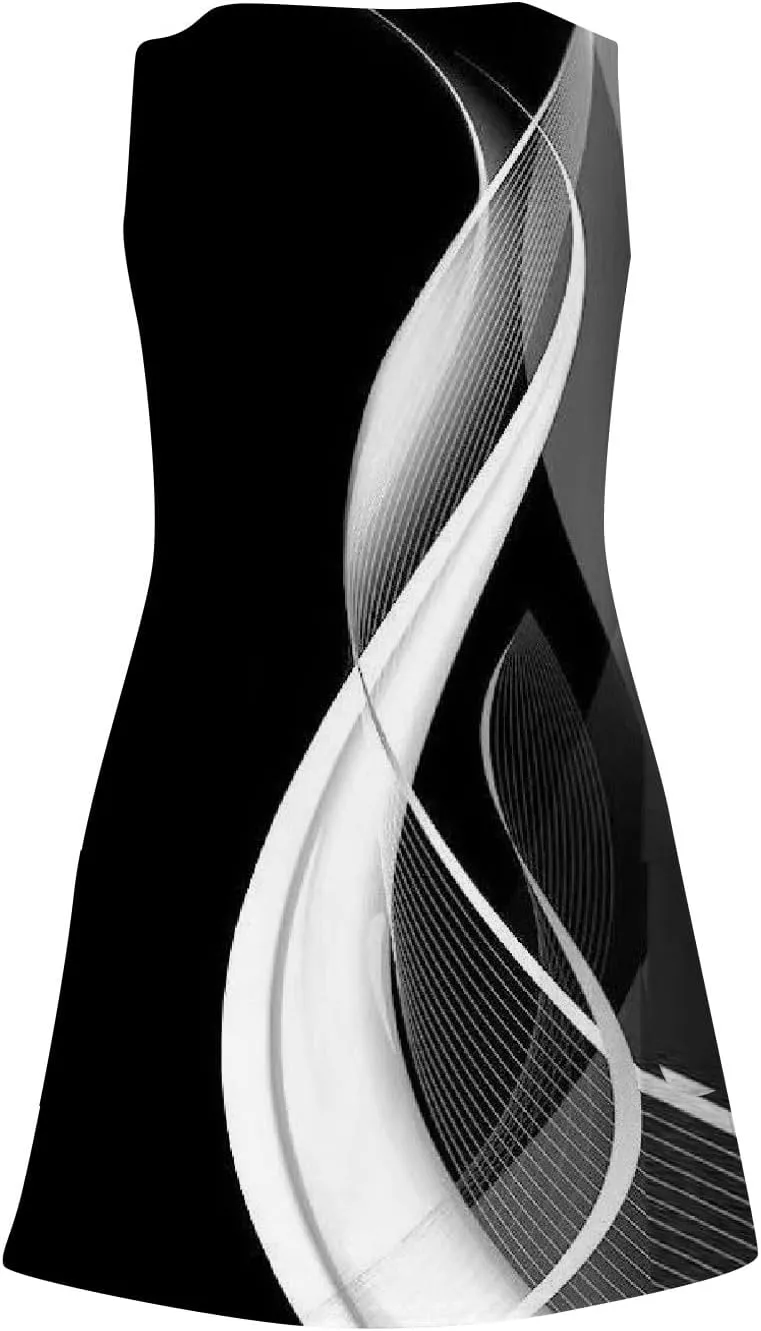 Summer Dresses for Women 2024 Women's Casual Sundress with Pockets Boho Beach Dress Floral V Neck Loose Tank Dresses