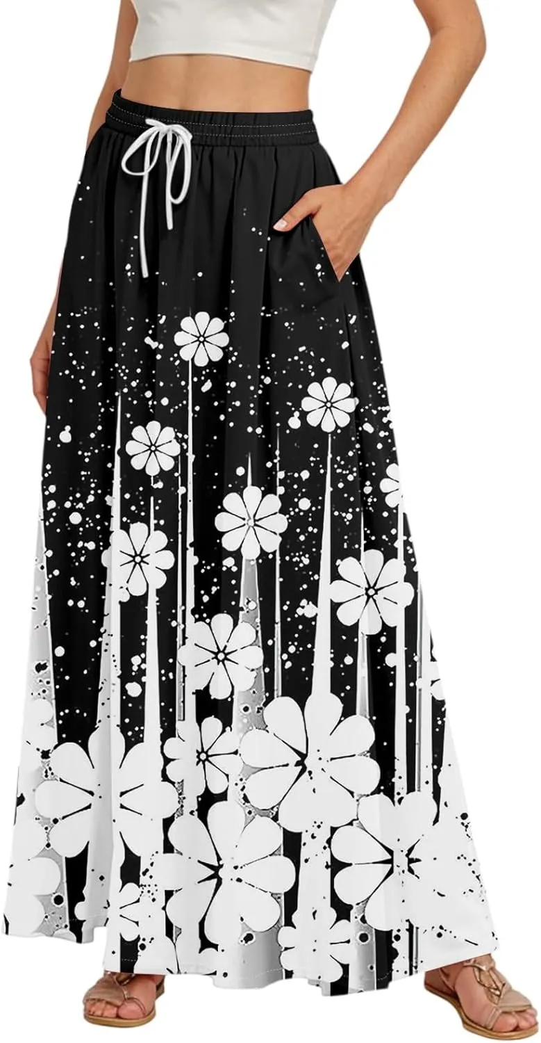 Summer Skirts for Women, Maxi Vacation Elegantes Beach Boho Womens Skirts