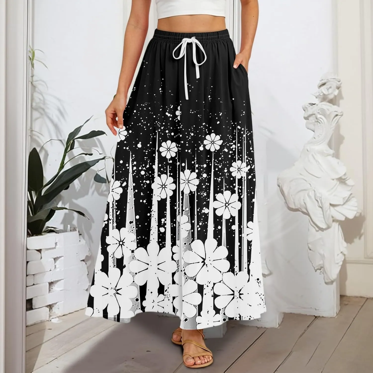 Summer Skirts for Women, Maxi Vacation Elegantes Beach Boho Womens Skirts