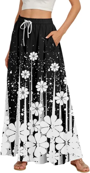 Summer Skirts for Women, Maxi Vacation Elegantes Beach Boho Womens Skirts