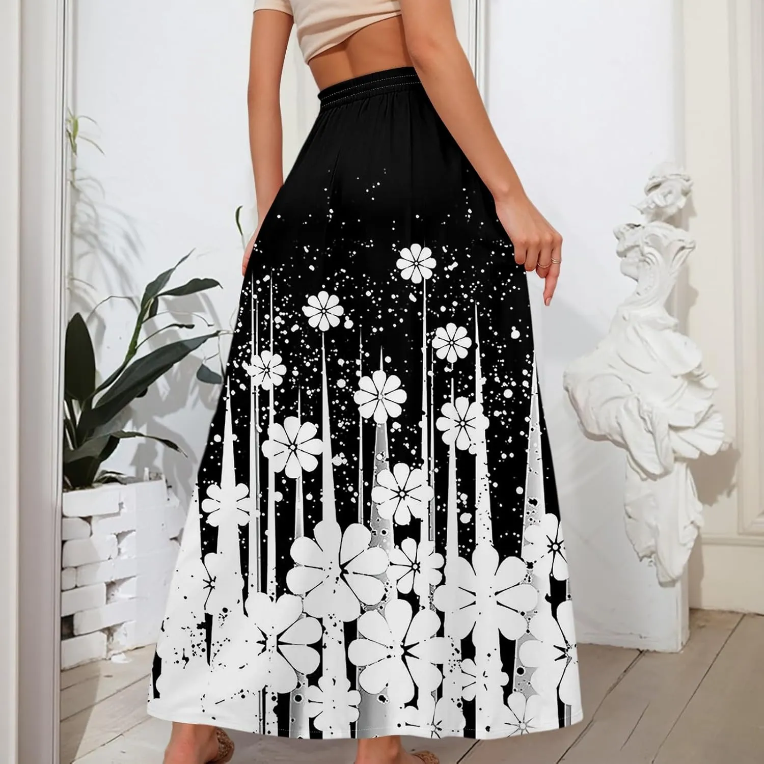 Summer Skirts for Women, Maxi Vacation Elegantes Beach Boho Womens Skirts