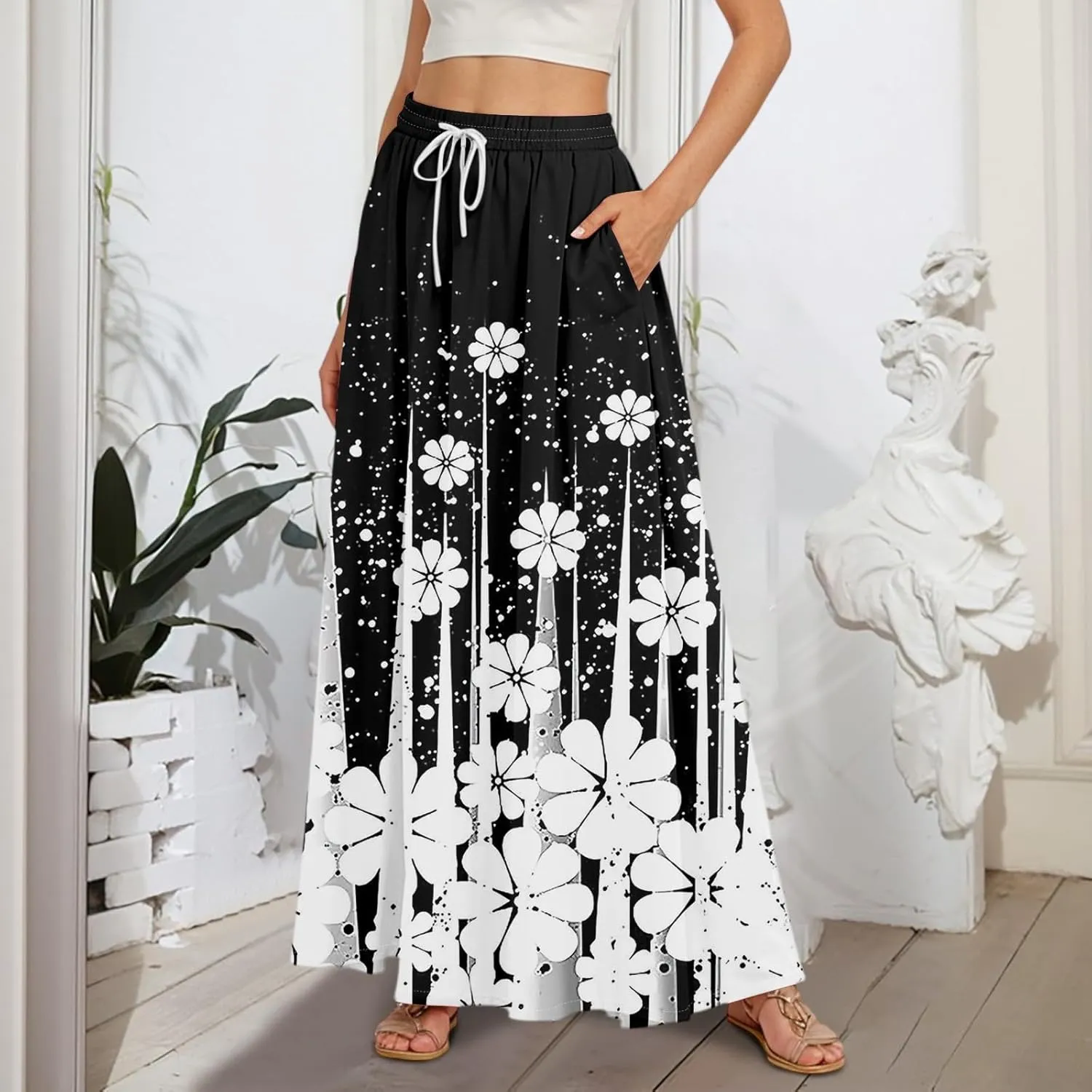 Summer Skirts for Women, Maxi Vacation Elegantes Beach Boho Womens Skirts