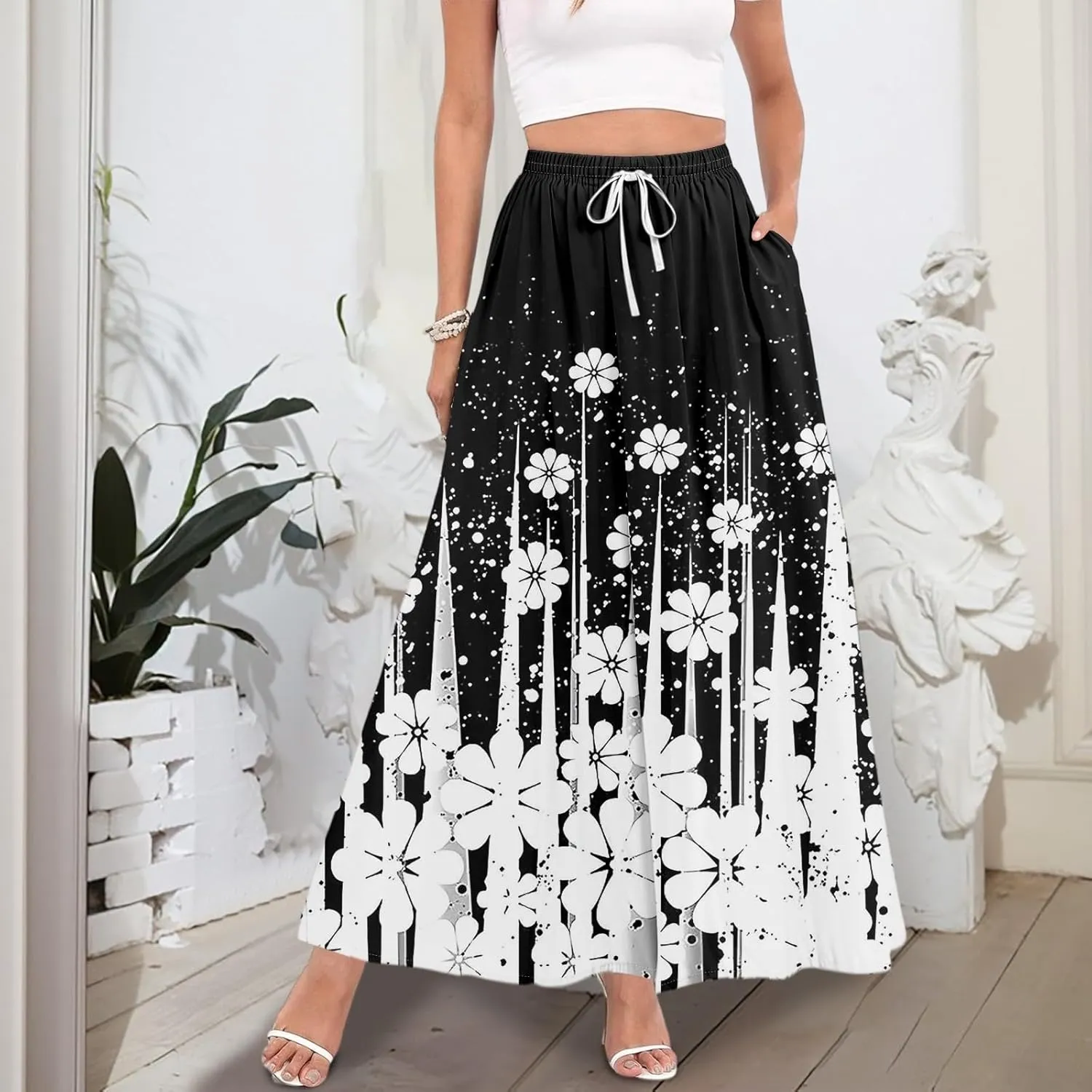 Summer Skirts for Women, Maxi Vacation Elegantes Beach Boho Womens Skirts