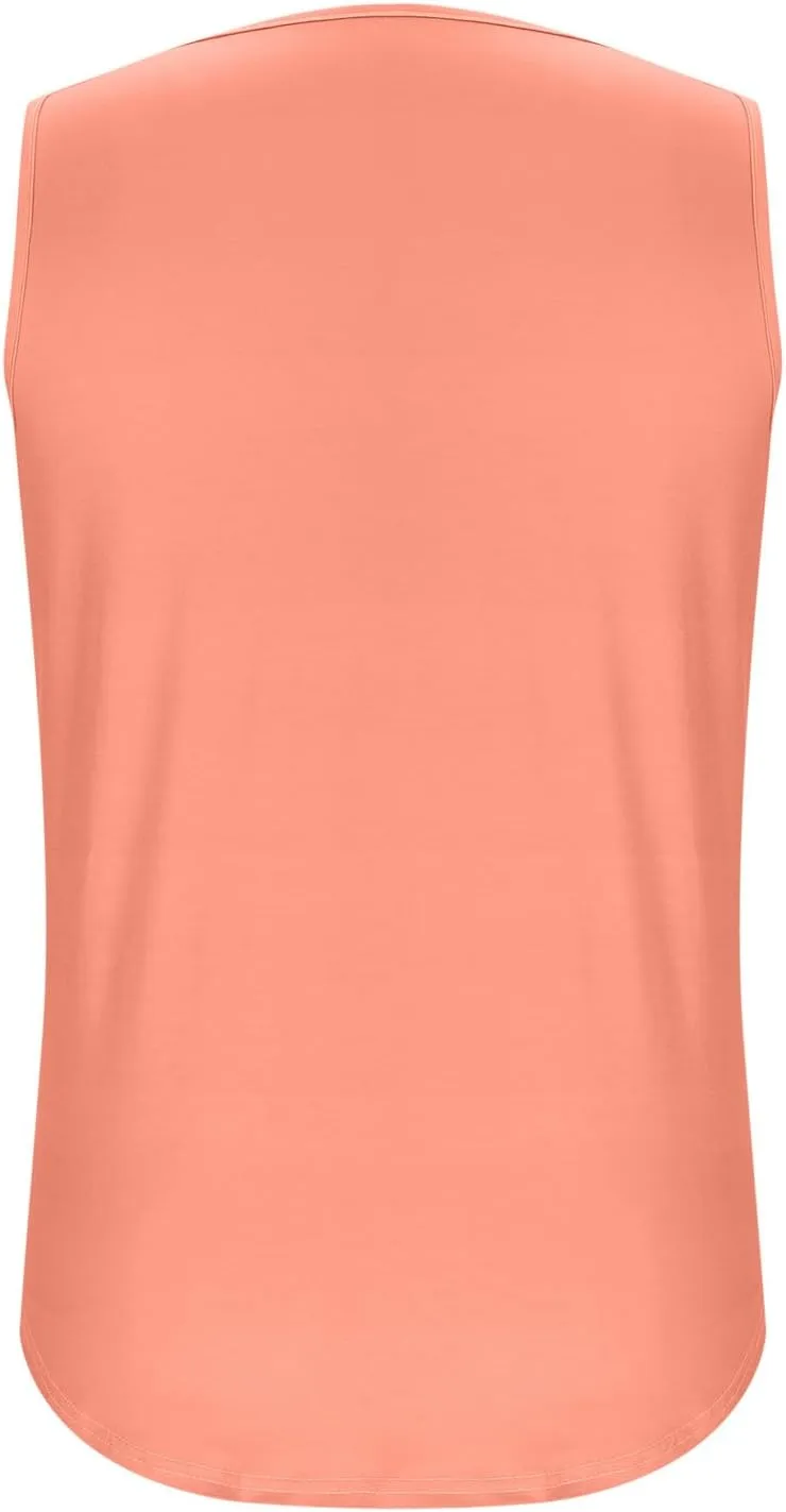 Summer Tank Tops for Women 2025 Vacation Trendy Solid V Neck Pleated Casual Sleeveless Shirt Fashion Summer Tank Top