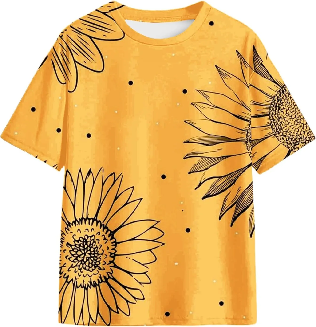 Summer Tops for Women 2025 Oversized T Shirts Loose Fit Short Sleeve Shirts Casual Crew Neck Plus Size Graphic Tees