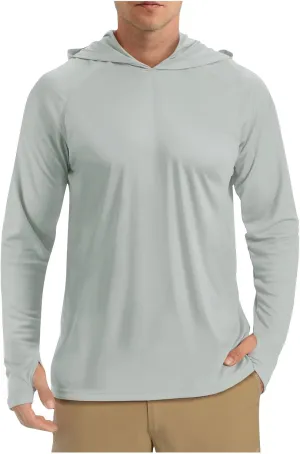 Sun Shirts for Men Hoodie UV Protection Breathable Long Sleeve Shirts Lightweight Quick Dry SPF Hiking Fishing Shirts