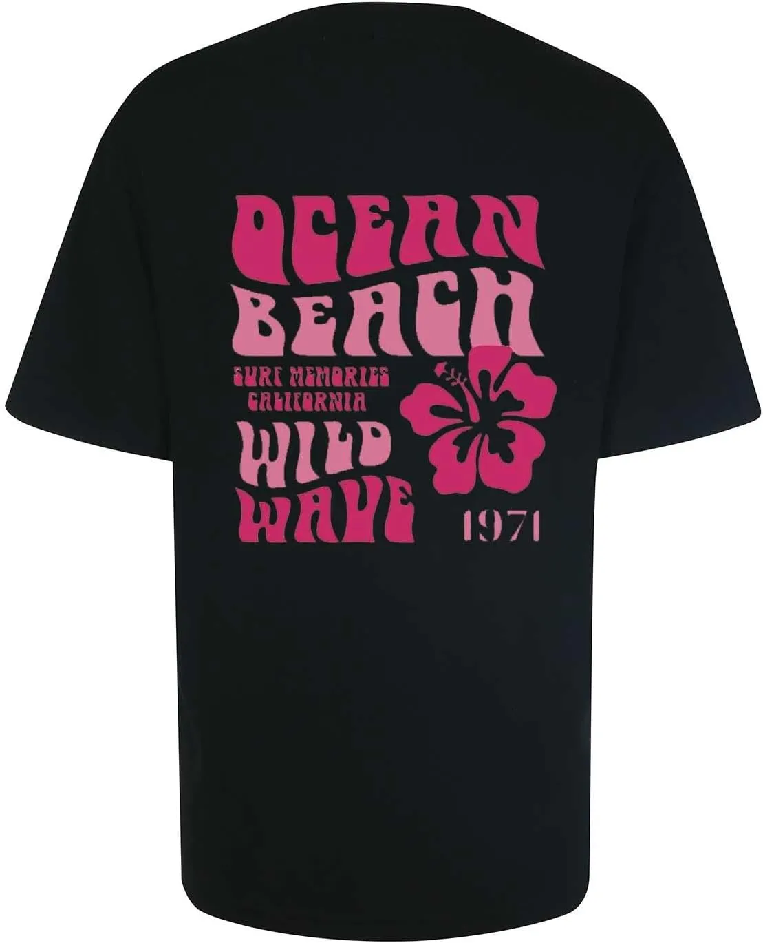 T Shirts for Women 1971 Ocean Beach Funny Saying Tshirt Short Sleeve Summer Casual Oversized Trendy Tee Shirt 2025
