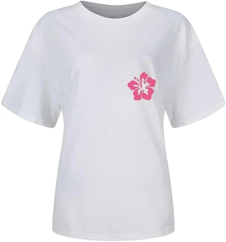 T Shirts for Women 1971 Ocean Beach Funny Saying Tshirt Short Sleeve Summer Casual Oversized Trendy Tee Shirt 2025