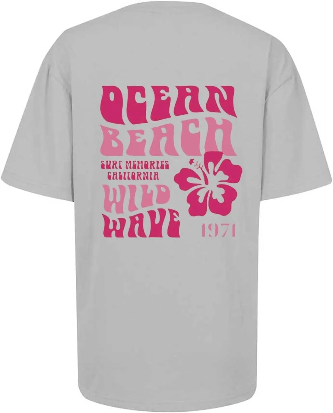 T Shirts for Women 1971 Ocean Beach Funny Saying Tshirt Short Sleeve Summer Casual Oversized Trendy Tee Shirt 2025