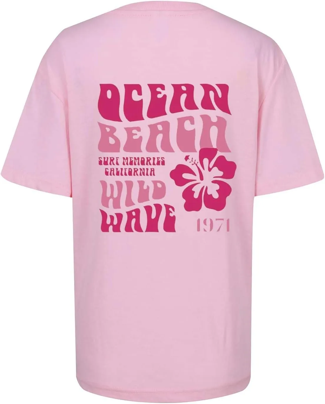 T Shirts for Women 1971 Ocean Beach Funny Saying Tshirt Short Sleeve Summer Casual Oversized Trendy Tee Shirt 2025