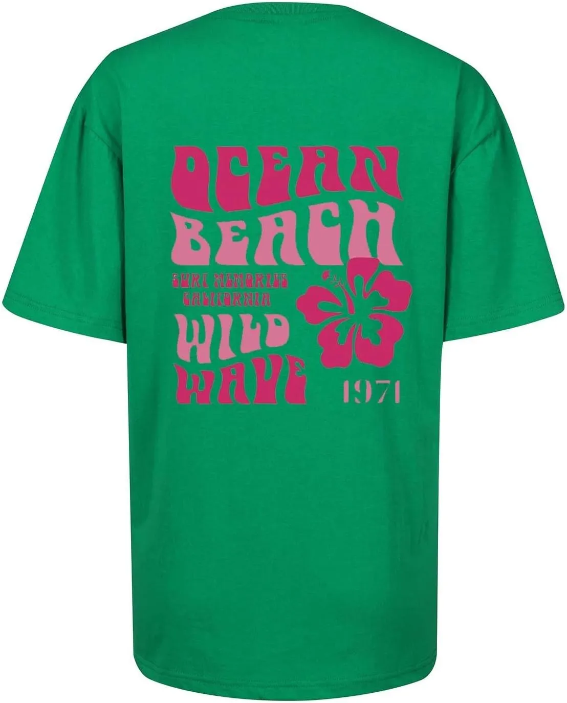 T Shirts for Women 1971 Ocean Beach Funny Saying Tshirt Short Sleeve Summer Casual Oversized Trendy Tee Shirt 2025