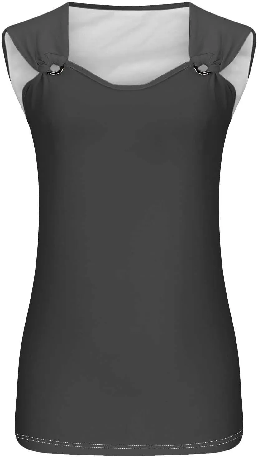 Tank Tops for Women 2025 Casual V Neck Sleeveless Solid Color Vacation Tunics Top Summer Trendy Comfy Camisole Tank