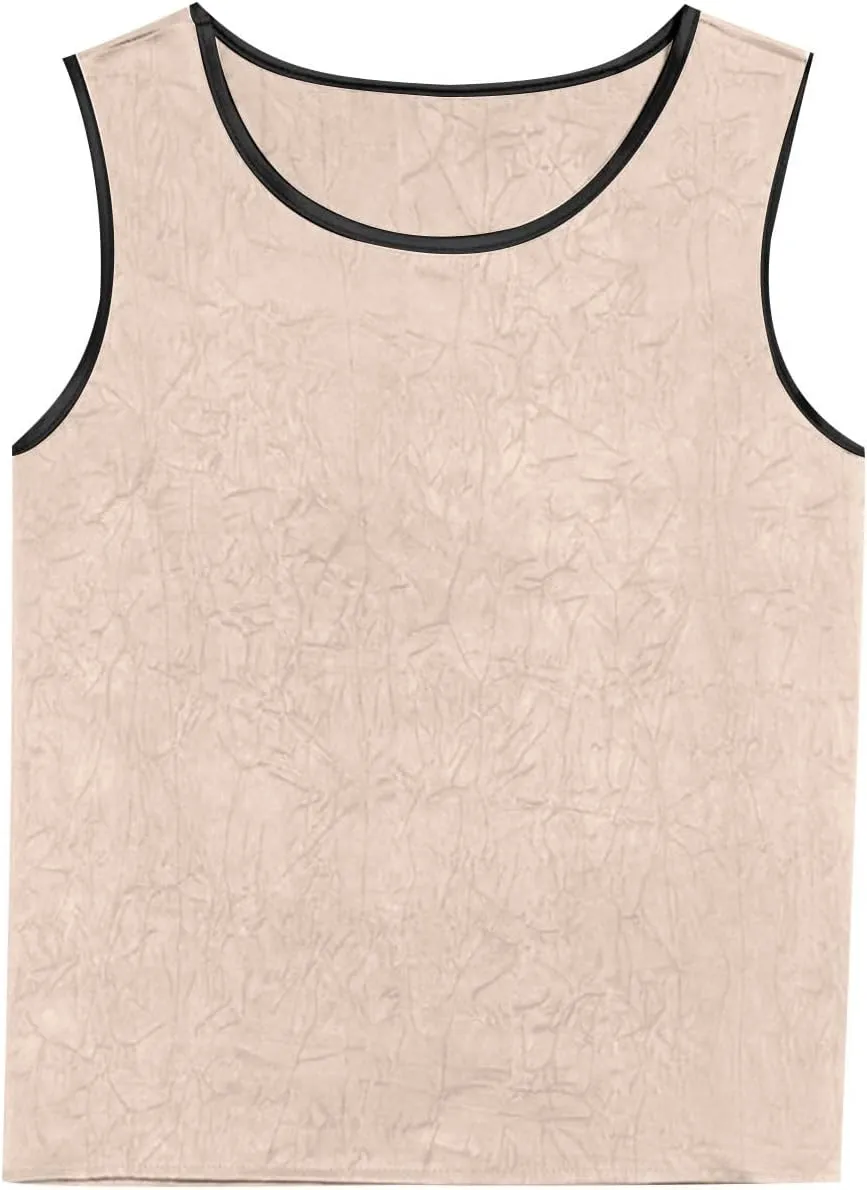 Tank Tops for Women 2025 Plus Size Solid Color Print Textured Crewneck Shirts Sleeveless Casual Trendy Beach Tank