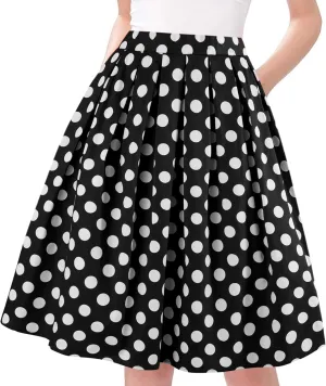Taydey A-Line Pleated Vintage Skirts for Women