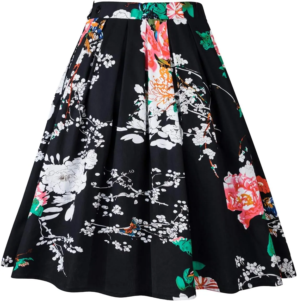 Taydey A-Line Pleated Vintage Skirts for Women